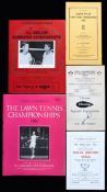 A collection of racquet sports programmes, comprising a good selection of lawn tennis mostly