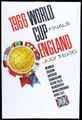 An official 1966 World Cup venues poster, by Carvosso, listing the eight venues staging matches,