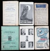 Football programmes 1940s to 1960s, a good mixture of non-League as well as Football League
