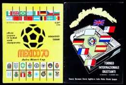 A yellow English language edition of the official 1970 World Cup souvenir programme, 128 pages; sold