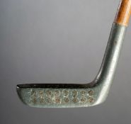 A Robert Randall of Sundridge Park design registered putter, Rgd. No. 685349, with sixteen lead