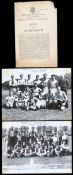Ajax v Rotherham programme 23rd May 1948, a rare 4-pager; sold together with two photographs of