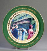 A rare large size production of the Wedgwood plate titled `The Championships Wimbledon` dated