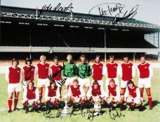 A collection of eighteen signed Arsenal photographs, mostly 16 by 12in., in colour & b&w, a 1971