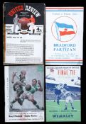 A collection of football programmes, 1959,1960 & 1968 European Cup Finals; F.A. Cup finals for 1951,