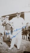 A signed photograph of Dan Bradman taken on the day of `The Blackheath Ton`, signed in blue ink to
