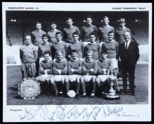 An autographed photograph of the Manchester United 1964-65 League Championship winning team, 8 by