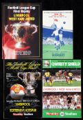 A complete collection of programmes for Liverpool appearances in F.A. Cup & League Cup finals and in