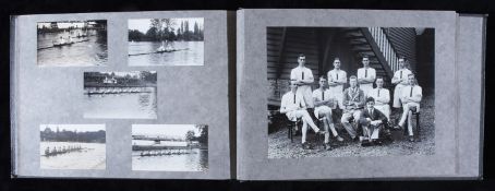 A photograph album relating to rowing at Cambridge University in 1926, numerous professional b&w