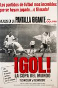 A movie poster for the official film of the 1966 World Cup, titled IGOL !, Columbia Pictures,