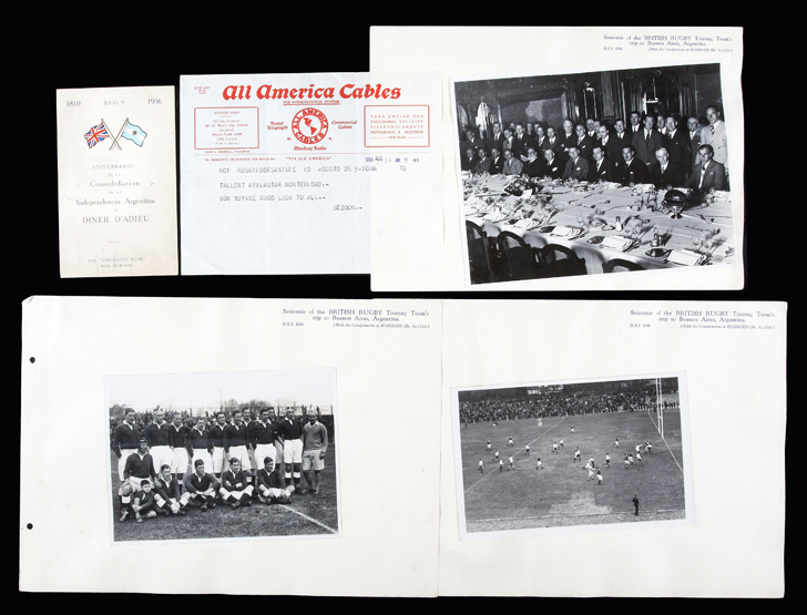An archive relating to the British Lions Tour of Argentina in 1936, official photographs,