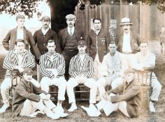 A period photograph of the 1903 Kenty County Cricket team, sepia-toned, the image 21.5 by 28cm., 8