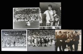 Five original b&w press photographs from the infamous Argentina v England 1966 World Cup quarter-