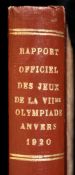 Rapport Officiel des Jeux de la VIIeme Olympiade Anvers 1920, EXTREMELY SCARCE, a typescript, in
