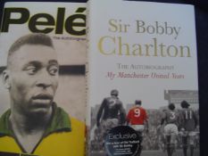Signed football books, all hard backs with d/j`s signed to the front, comprising autobiographies