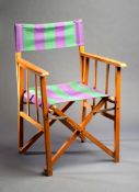 A Wimbledon Members` Lawn Chair in the colours of The All England Lawn Tennis & Croquet Club, a