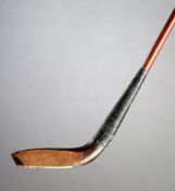 A Tom Morris of St Andrews putter circa 1895, beech head with maker`s stamp, with a replacement