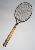 A patent steel lawn tennis racquet by Hobbies Company, Dereham, Norfolk circa 1920, sometimes said