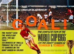 A movie poster for the official film of the 1966 World Cup, titled GOAL !, Columbia Pictures,