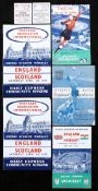 A collection of England international home programmes and ticket stubs dating between 1950 and 1966,