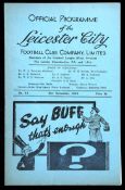 Leicester City v Chelsea programme 31st December 1938