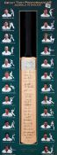 A limited edition signed cricket bat display titled `Great Test Performances Australia vs. England`,