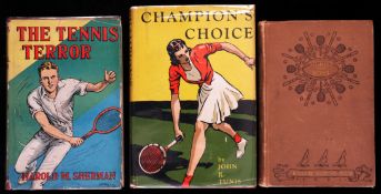 American lawn tennis fiction, Stories For Boys by Richard Harding Davis, 1891, contains the earliest