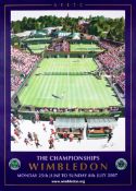 Three official posters for The Championships at Wimbledon, for 2005 to 2007, published by The All