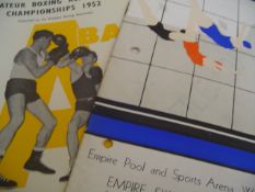 A collection of programmes for sporting events at Wembley Stadium and Empire Pool, Rugby League