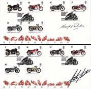 Four World Champion-signed limited edition Silverstone first-day postal covers, the four identical