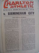 A collection of approx. 90 Charlton Athletic home programmes dating between 1950 and 1982