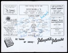 An autographed Shamrock Rovers v Manchester United European Cup tie programme 25th September 1957,
