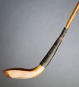 A F H Ayres of London scared-neck long-nosed driving putter circa 1885, beech head, slightly