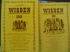 A collection of cricket books including John Wisden`s Cricketers` Almanacks, the Wisdens a mixture