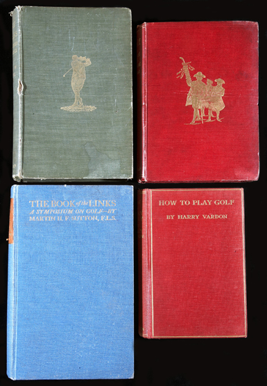 Nine volumes on golf published circa 1899-1933, Martin H.F. Sutton`s The Book of the Links A