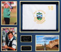 A golf presentation titled "Open Champions at the Home of Golf" with signed photographs of Nick