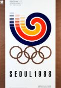 A collection of 53 official Olympic posters dating between 1980 and 1992, 19 for Moscow in 1980,