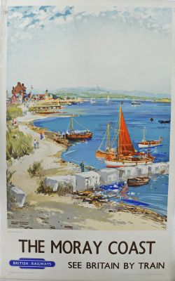 BR Poster "The Moray Coast - See Britain by Train", by Frank H Mason, double royal size 40" x 25".