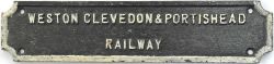 Weston Clevedon and Portishead Railway C/I Wagon Owners Plate.  Measuring 11" x 2½".  The plate is