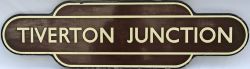 Totem BR(W) TIVERTON JUNCTION F/F. Ex Bristol & Exeter Railway station between Taunton and Exeter,