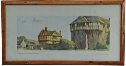 Carriage Print Stokesay Castle` by Sherwin, from the Western Region Series. In original glazed