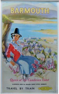 BR Poster, `Barmouth - Queen of the Cambrian Coast` by Henry Stringer, double royal size 40" x