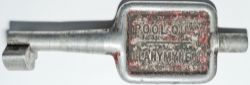 Single Line Alloy Key Token POOL QUAY - LLANYMYNECH. Ex Cambrian Railway section between