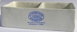 West Highland Railway two compartment china Sauce Dish with central crest `West Highland Railway