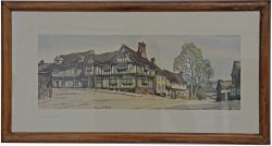 Carriage Print `Lavenham, Suffolk` by Kenneth Steel, from the LNER Series. In an original type