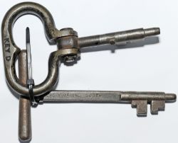 Steel Gangers Key stamped `Jersey Marine South`, 7" in length. Ex GWR location near Neath & Brecon