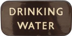 BR(W) enamel Doorplate `DRINKING WATER`, F/F, 10" x 5". Excellent condition with deep colour and