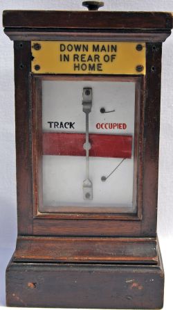 GWR wood cased Track Circuit Indicator manufactured by Walters & Co., London. Ivorine plated above