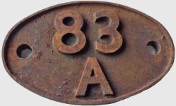 Shedplate 83A Newton Abbot until May 1973. In original condition but has suffered from the damp.