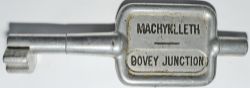 Single Line Alloy Key Token MACHYNLLETH - DOVEY JUNCTION. Ex Cambrian Railway section between